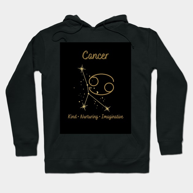 Astrology Collection - Cancer (Symbol & Constellation) Hoodie by Tanglewood Creations